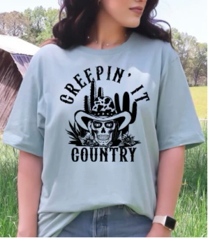 Transfer Image only: Creeping it Country Skull