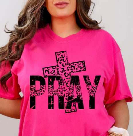 Transfer Image only: Pray with Cheetah  Cross