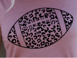 Transfer Image only: Football (Cheetah print) in black ink